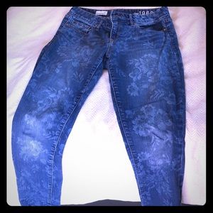 Gap 1969 Floral Print Skinny Jeans